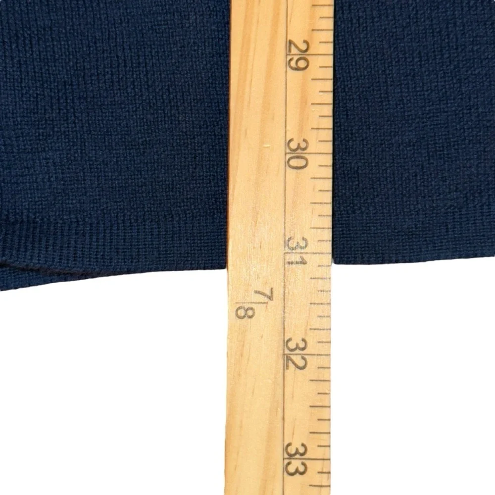 Vintage Tweeds 100% Lambswool V-Neck Teal Long Sleeve Cardigan - Large